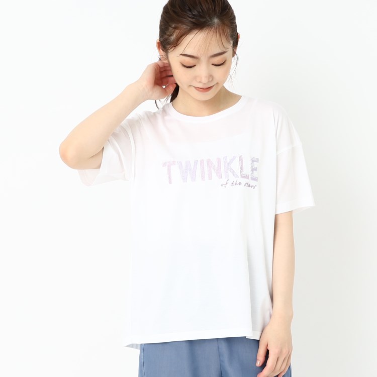 コルディア(CORDIER)の刺繍&ビーズロゴデザインTシャツ Ｔシャツ