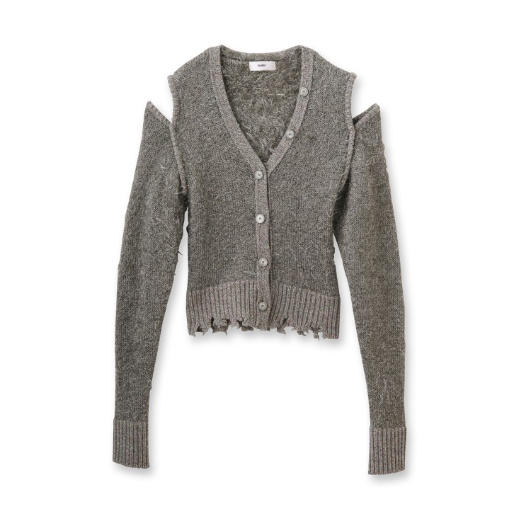 ドレステリア(レディース)(DRESSTERIOR(Ladies))のmuller of yoshiokubo（ミュラーオブヨシオクボ） GLITTER KNIT CARDIGAN カーディガン/ボレロ