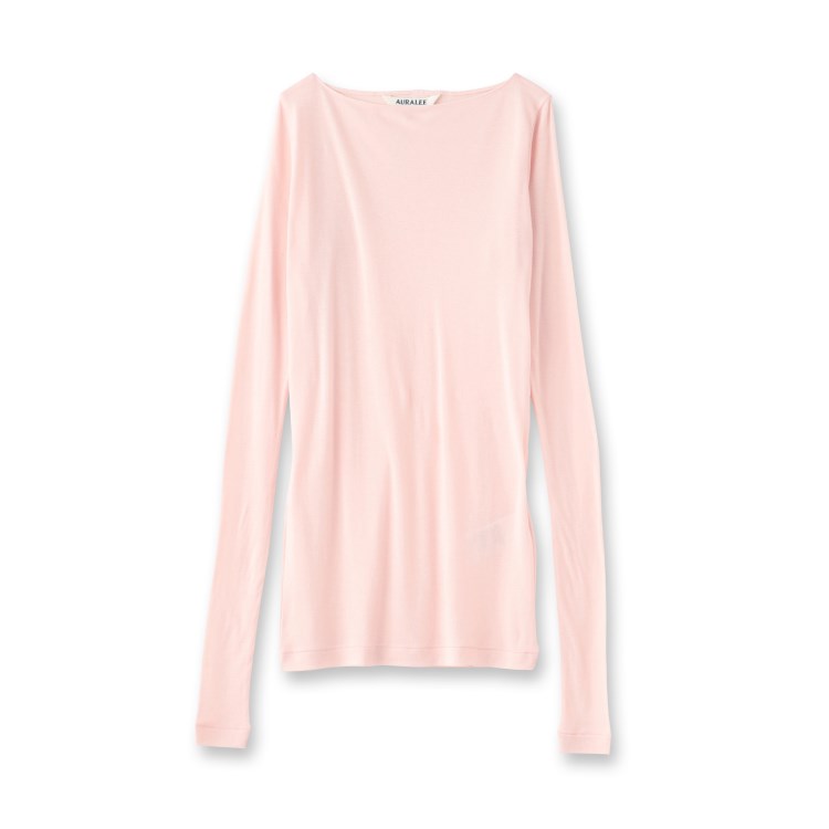 ドレステリア(レディース)(DRESSTERIOR(Ladies))の◆AURALEE（オーラリー）HIGH GAUGE SHEER RIB BOAT NECK L／S TEE カットソー