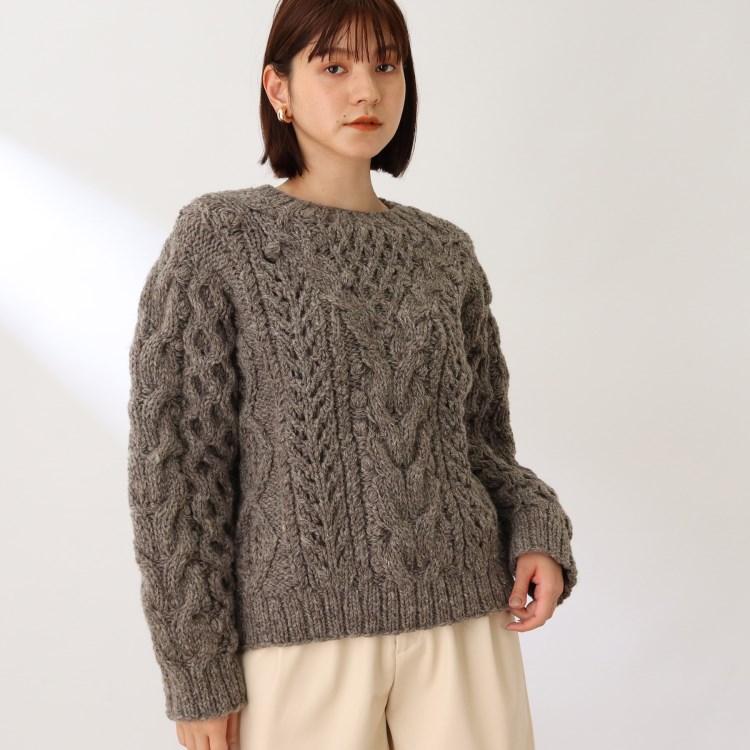 ザ ショップ ティーケー（ウィメン）(THE SHOP TK(Women))の◆【NEPAL HAND KNIT】ケーブルニット ニット/セーター