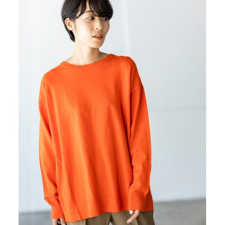 ザ ショップ ティーケー（ウィメン）(THE SHOP TK(Women))の◆リラックスデザインクルーネックニット ニット/セーター