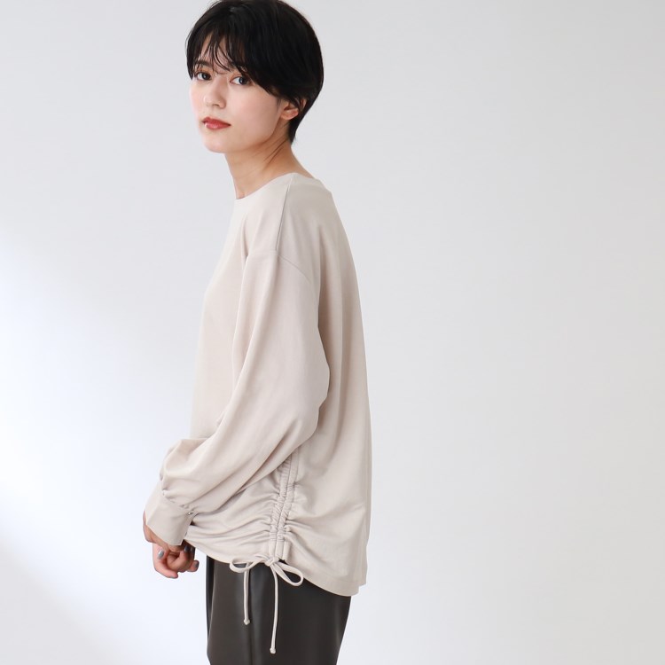 ザ ショップ ティーケー（ウィメン）(THE SHOP TK(Women))の◆【シルエットを変えられる！】サイドドロストプルオーバー カットソー