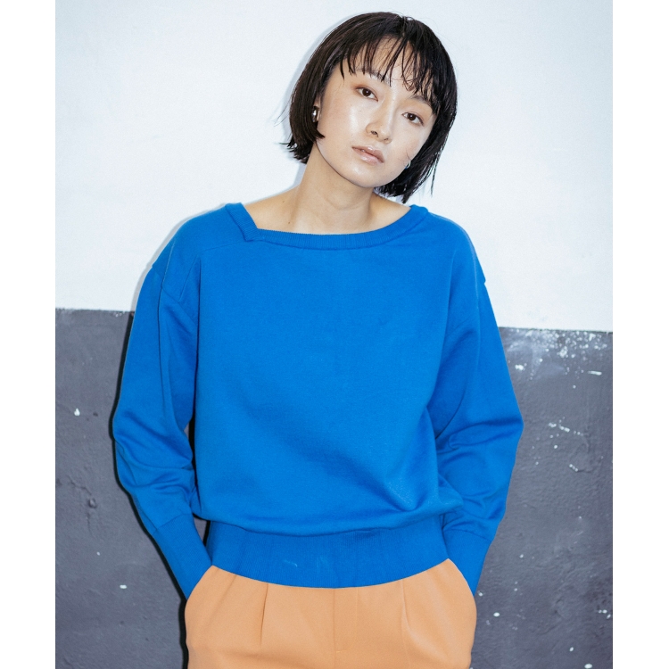 ザ ショップ ティーケー（ウィメン）(THE SHOP TK(Women))の◆【上品なデコルテ見せ】変形ボートネックプルオーバー カットソー