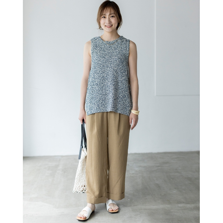 ザ ショップ ティーケー（ウィメン）(THE SHOP TK(Women))の◆麻調リラックスバルーンパンツ フルレングスパンツ