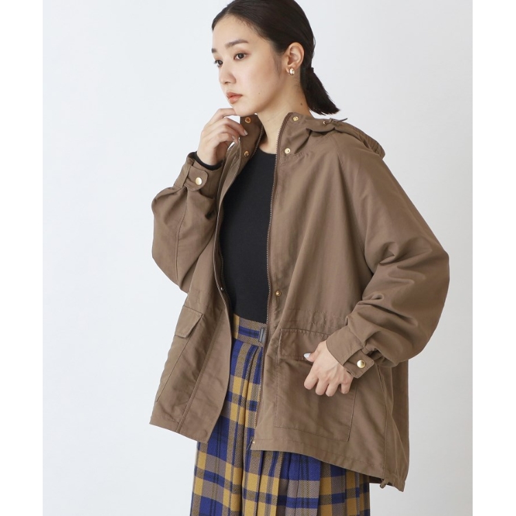 ザ ショップ ティーケー（ウィメン）(THE SHOP TK(Women))の【撥水加工】ナイロンワッシャーミドル丈マンパ/手洗い可 ブルゾン/ジャンバー