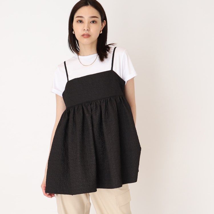 ザ ショップ ティーケー（ウィメン）(THE SHOP TK(Women))の【2点SET/洗濯機洗い可】ポコポコキャミとTシャツ トップス＋インナーセット