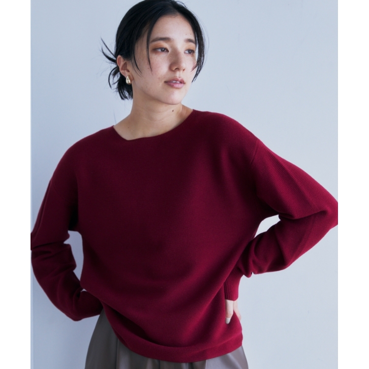 ザ ショップ ティーケー（ウィメン）(THE SHOP TK(Women))の【体形カバー/毛玉になりにくい/蓄熱性】美人ガーターニット/洗える ニット/セーター