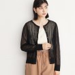 ザ ショップ ティーケー（ウィメン）(THE SHOP TK(Women))の【上品な透け感】シアークルーカーディガン/洗える ブラック(019)