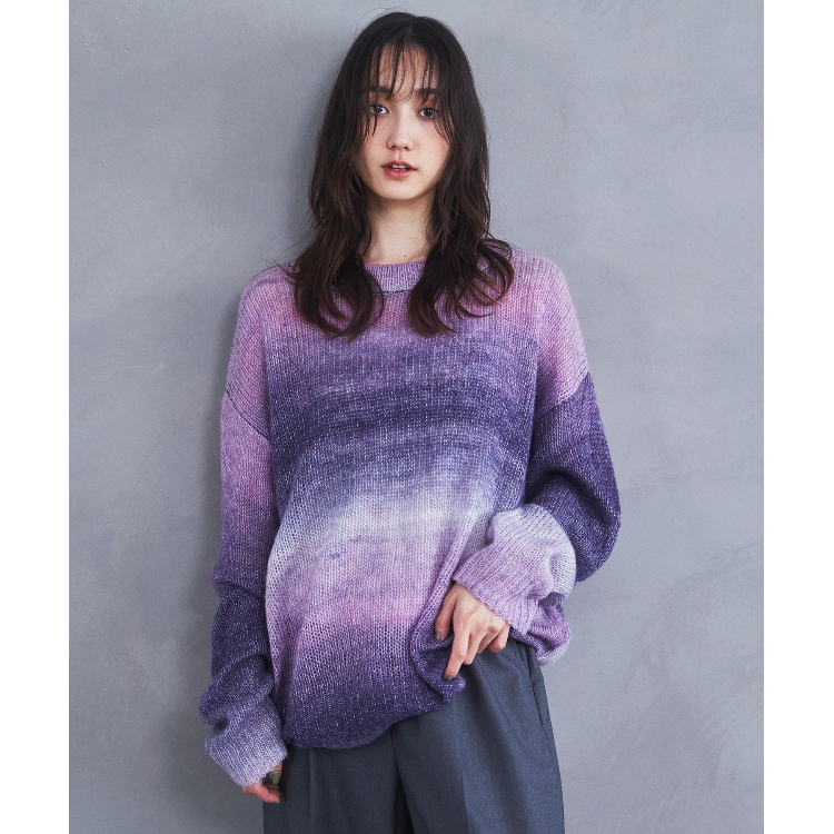 ザ ショップ ティーケー（ウィメン）(THE SHOP TK(Women))の【ヒルナンデス！で紹介】グラデーションシアーニット ニット/セーター