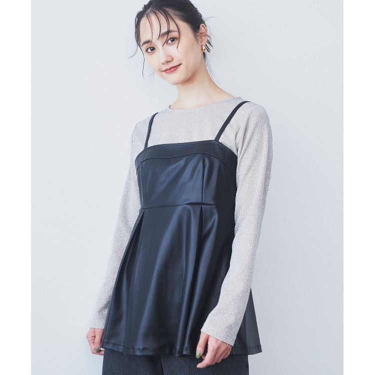 ザ ショップ ティーケー（ウィメン）(THE SHOP TK(Women))の【ヒルナンデス！で紹介】合皮ビスチェ タンクトップ・キャミソール