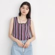 ザ ショップ ティーケー（ウィメン）(THE SHOP TK(Women))の【前後2WAY】ラメ＆ストライプリブタンク/洗える ラベンダー(380)