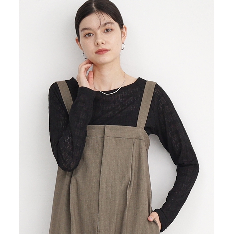 ザ ショップ ティーケー（ウィメン）(THE SHOP TK(Women))の【上品な透け感】ウェーブプルオーバー/洗濯機OK カットソー