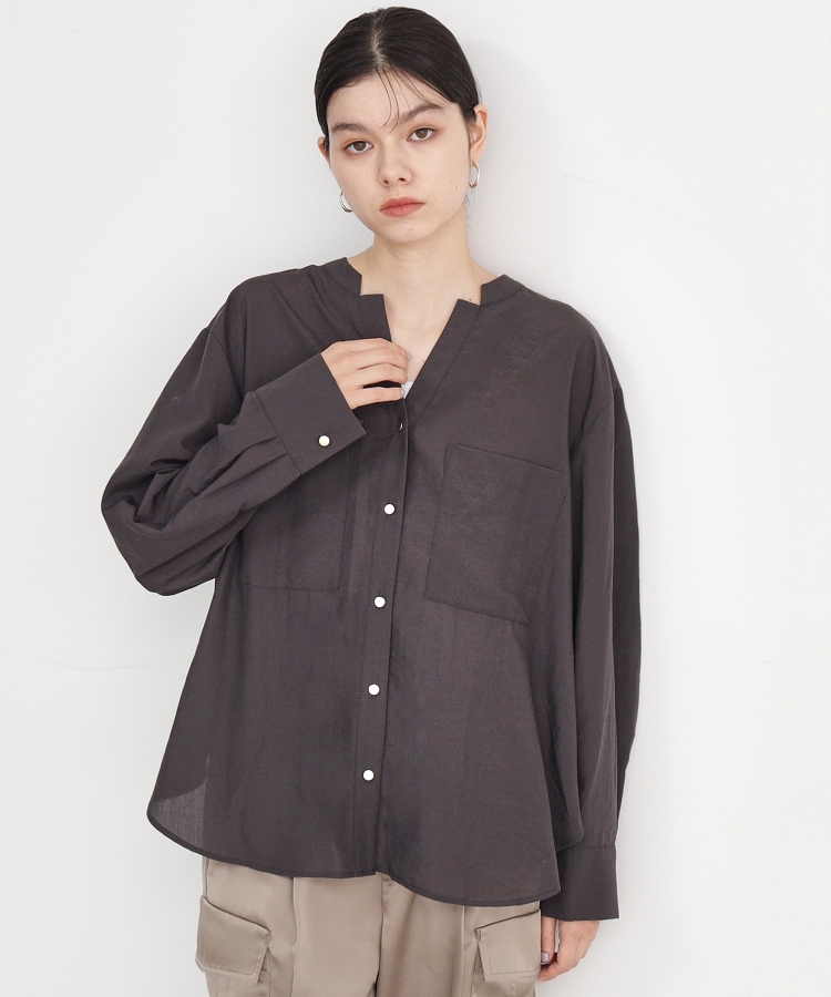 ザ ショップ ティーケー（ウィメン）(THE SHOP TK(Women))の【ヒルナンデス！で紹介】Wポケットシャツ　/ロングセラー/魅せる体形カバー服/洗濯機OK32