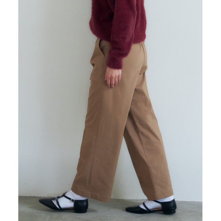 ザ ショップ ティーケー（ウィメン）(THE SHOP TK(Women))の【ラクでキレイ】ハイパーストレッチ裏起毛ワイドパンツ/洗える フルレングスパンツ