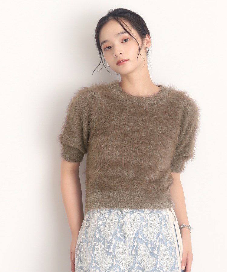 ザ ショップ ティーケー（ウィメン）(THE SHOP TK(Women))の【ヒルナンデス！で紹介】ふわふわフェザーニット /５分袖/腕周りカバー/洗える