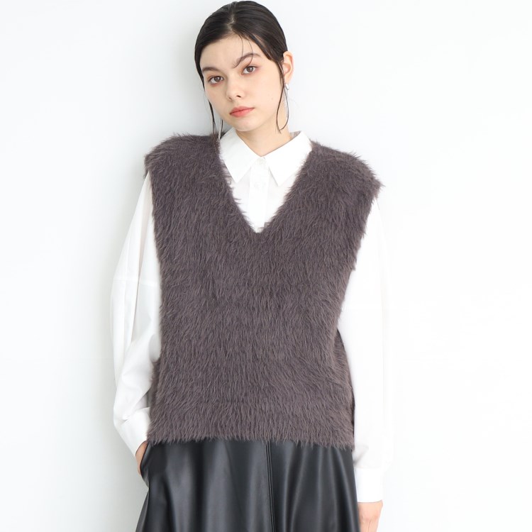 ザ ショップ ティーケー（ウィメン）(THE SHOP TK(Women))の【ヒルナンデス！で紹介】Vネックフェザーベスト/洗える ベスト