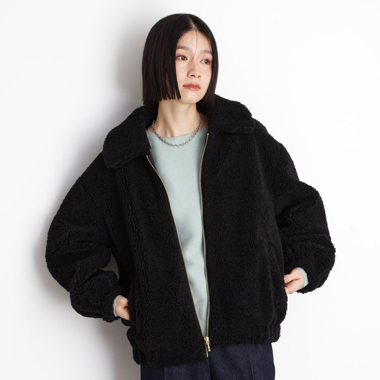 ザ ショップ ティーケー（ウィメン）(THE SHOP TK(Women))の【もこもこあたたか】マシュマロボアジップブルゾン ブルゾン/ジャンバー