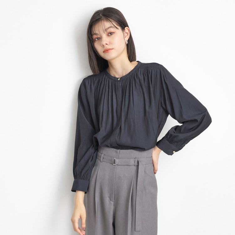 ザ ショップ ティーケー（ウィメン）(THE SHOP TK(Women))の【ヒルナンデス！で紹介】ヒヨクギャザーブラウス /通勤/セレモニー/洗濯機OK