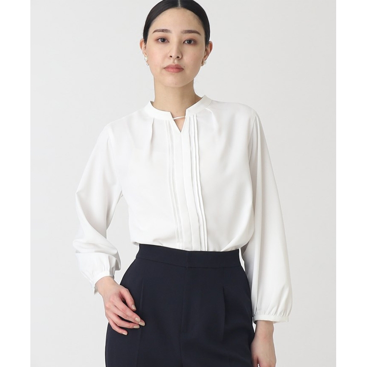 ザ ショップ ティーケー（ウィメン）(THE SHOP TK(Women))の【セレモニー/入卒/通勤/洗える】金属バー付タックブラウス シャツ・ブラウス