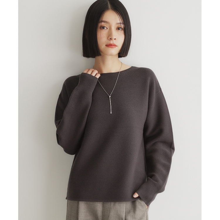 ザ ショップ ティーケー（ウィメン）(THE SHOP TK(Women))の【毛玉になりにくい/蓄熱性】冬も春色_美人ガーターニット/洗える/体形カバー ニット/セーター