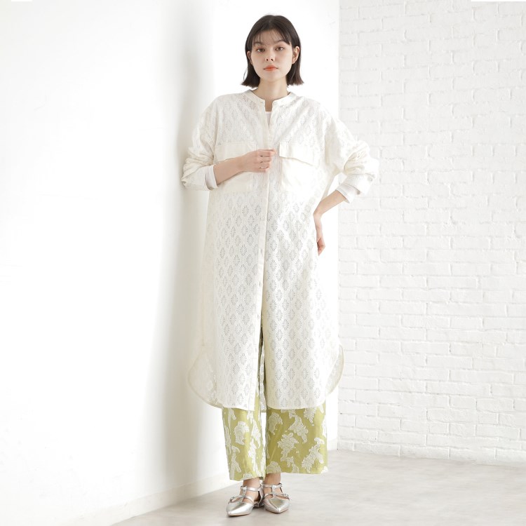 ザ ショップ ティーケー（ウィメン）(THE SHOP TK(Women))のレースシャツワンピース マキシ・ロングワンピース