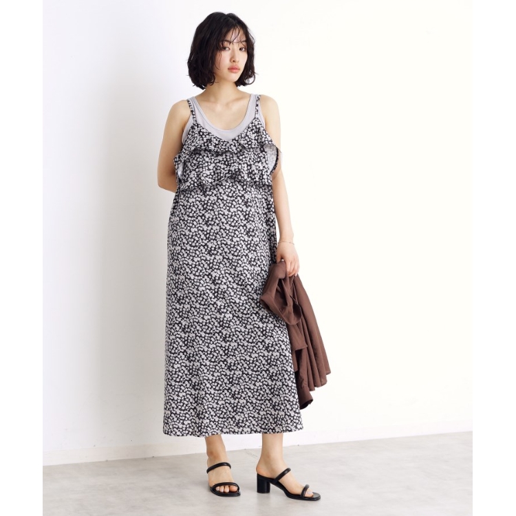 ザ ショップ ティーケー（ウィメン）(THE SHOP TK(Women))の小花柄フリルキャミワンピース マキシ・ロングワンピース