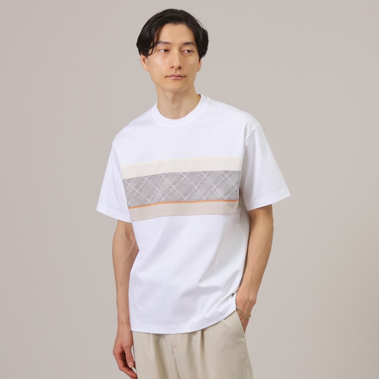 タケオキクチ(TAKEO KIKUCHI)のファブリックパネル切替 カットソー Ｔシャツ