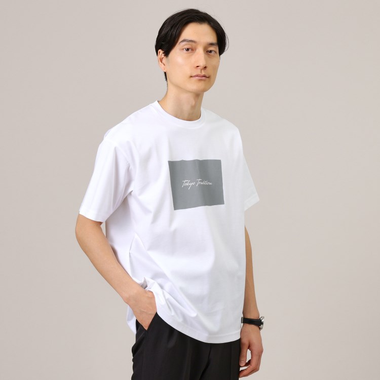 タケオキクチ(TAKEO KIKUCHI)の【日本製/プリントT】ラフタッチ ボックスプリント Tシャツ Ｔシャツ