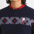 アダバット(メンズ)(adabat(Men))のジャカードチェック柄 長袖カシミヤセーター14