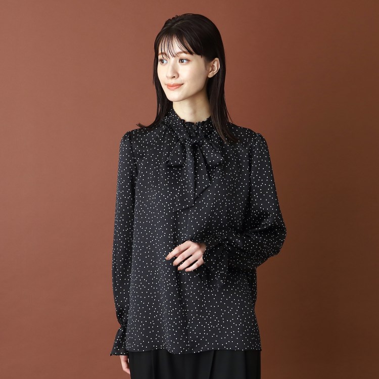 ドレステリア(レディース)(DRESSTERIOR(Ladies))の【上品で華やか/洗える】ランダムドットサテンブラウス シャツ・ブラウス