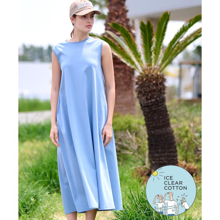 ドレステリア(レディース)(DRESSTERIOR(Ladies))のアイスクリアコットンワンピース マキシ・ロングワンピース
