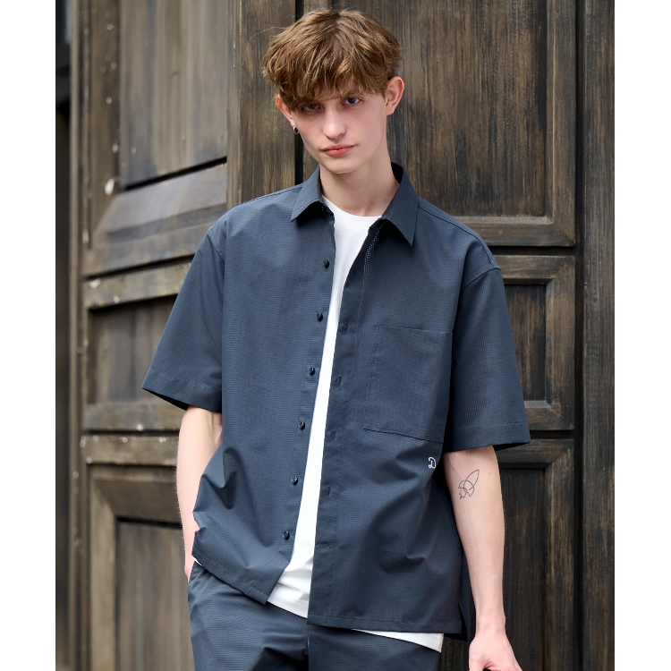 ドレステリア(メンズ)(DRESSTERIOR(Men))の【セットアップ可】【撥水性/UVカット/防シワ】COOL DOTS ショートスリーブシャツ カジュアルシャツ