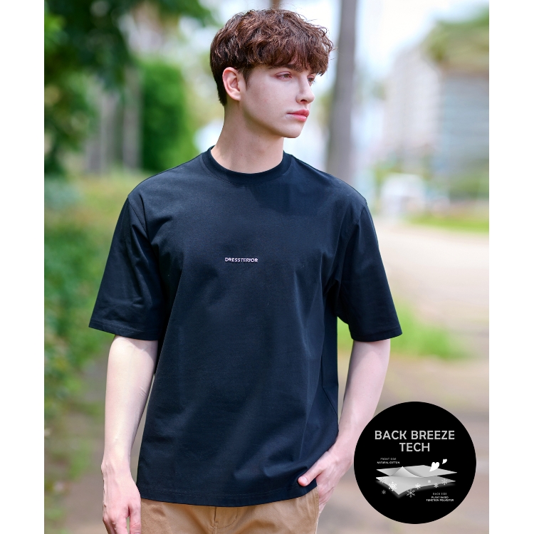 ドレステリア(メンズ)(DRESSTERIOR(Men))の【接触冷感／UVカット】【Safari5月号掲載】BACK BREEZE TECH ロゴTシャツ Ｔシャツ