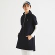 アダバット(レディース)(adabat(Ladies))のハーフジップ 半袖ワンピース ネイビー(094)