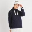 アダバット(レディース)(adabat(Ladies))のロゴデザイン 長袖フーディ ネイビー(094)