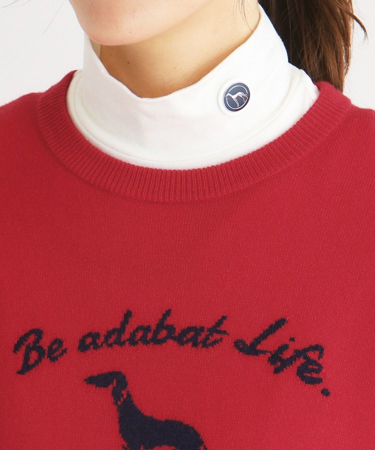 アダバット(レディース)(adabat(Ladies))のロゴデザイン 長袖カシミヤセーター16