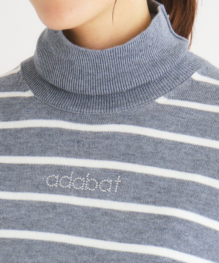 アダバット(レディース)(adabat(Ladies))のボーダーデザイン ハイネック長袖セーター20