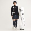 アダバット(レディース)(adabat(Ladies))のフルジップ アーガイルデザイン 長袖ニットアウター8