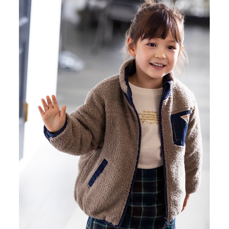 シューラルー /キッズ(SHOO・LA・RUE/Kids)の◆【100-150cm/撥水】キルト×ボアリバーシブルブルゾン ブルゾン/ジャンバー