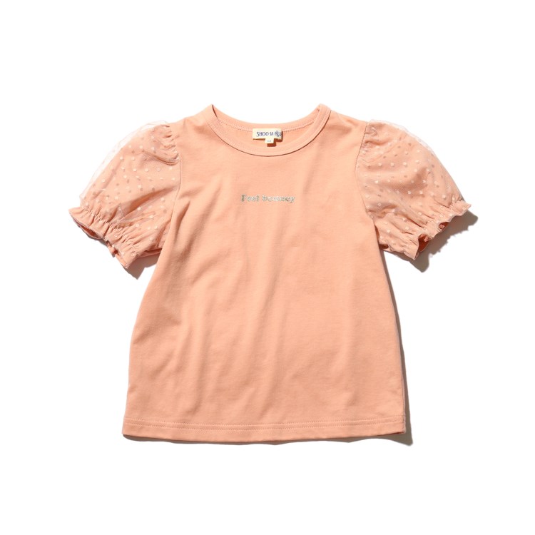 シューラルー /キッズ(SHOO・LA・RUE/Kids)の◆【100-140cm】チュールレイヤードパフ袖Tシャツ Ｔシャツ