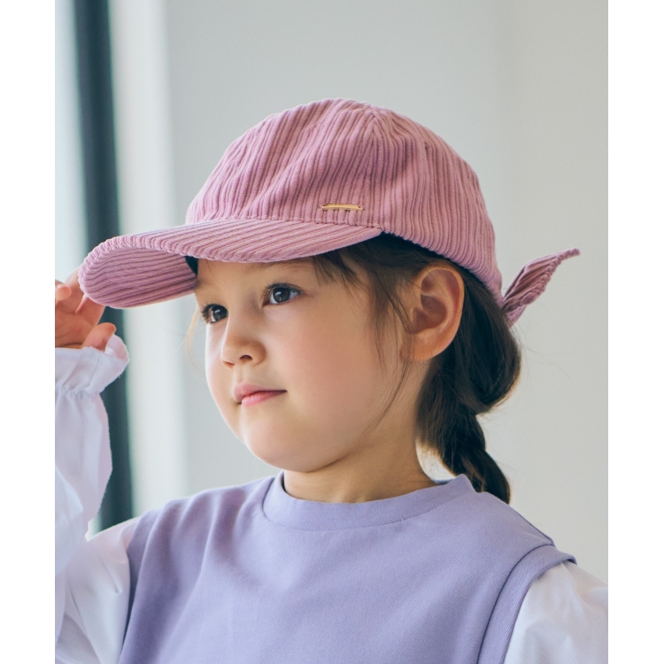 シューラルー /キッズ(SHOO・LA・RUE/Kids)の◆コーデュロイバックリボンCAP キャップ