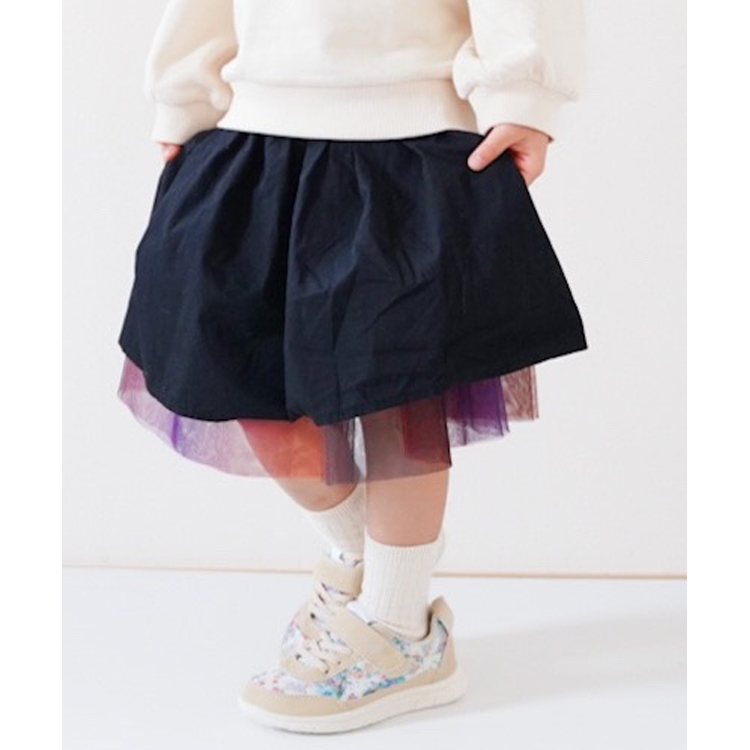 シューラルー /キッズ(SHOO・LA・RUE/Kids)の◆【100-130cm】チュールリバーシブルスカート ミニスカート