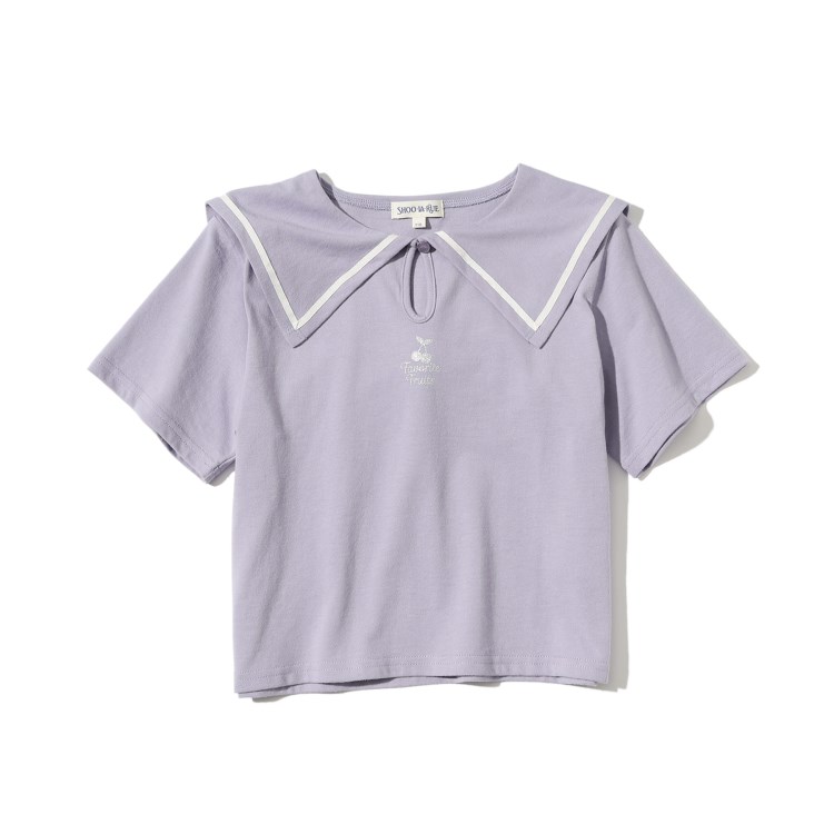 シューラルー /キッズ(SHOO・LA・RUE/Kids)の【110-140cm】セーラーカラーTシャツ Ｔシャツ