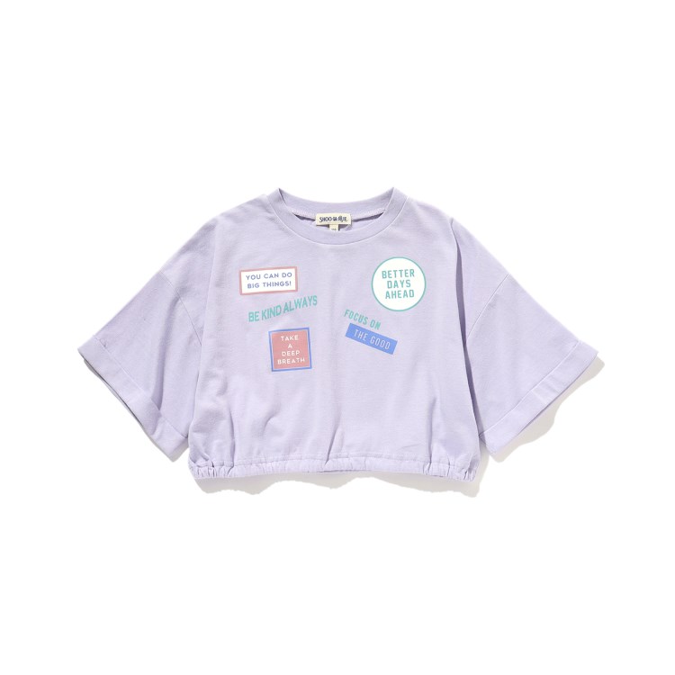 シューラルー /キッズ(SHOO・LA・RUE/Kids)の【110-140cm】ショート丈ワッペンTシャツ Ｔシャツ