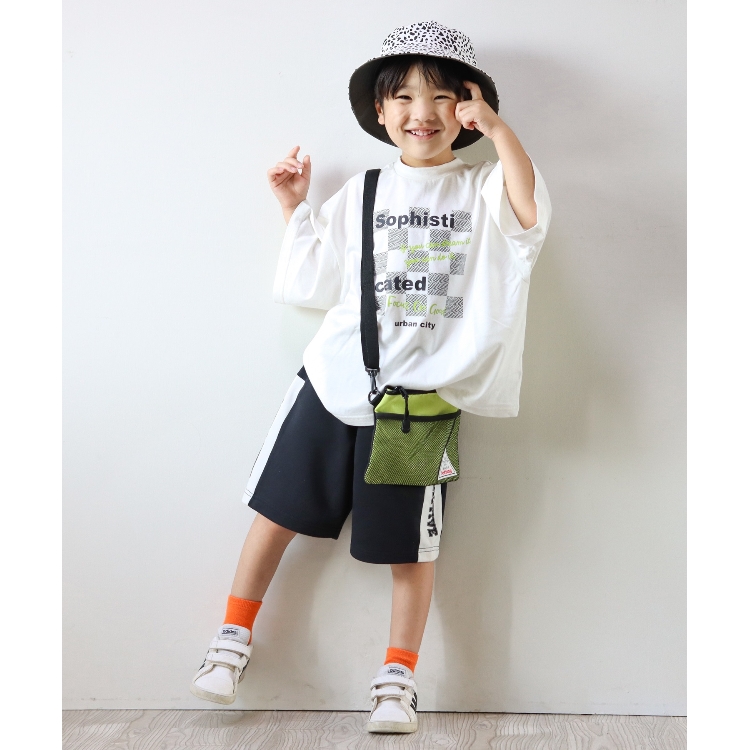 シューラルー /キッズ(SHOO・LA・RUE/Kids)の【110-140cm/接触冷感】五分袖BIGプリントTシャツ Ｔシャツ