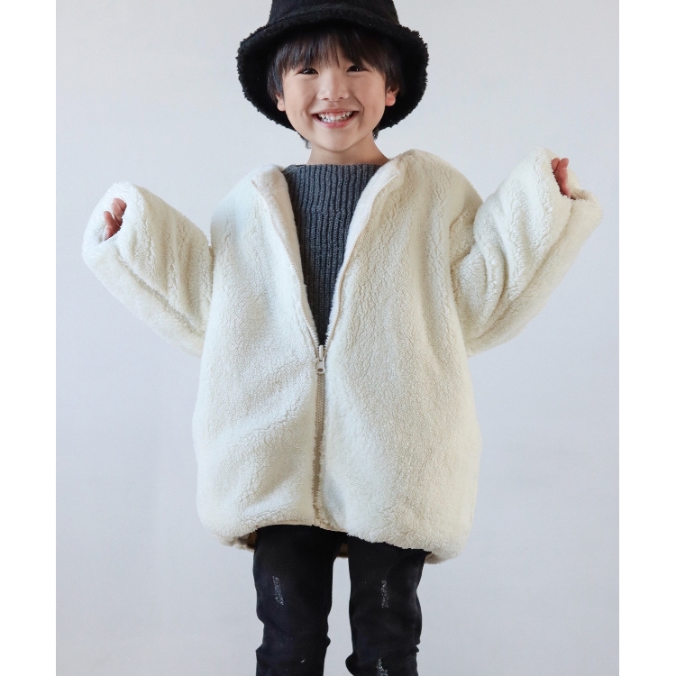 シューラルー /キッズ(SHOO・LA・RUE/Kids)の【110-140cm】フェイクファーキルト×ボアリバーシブルジャケット ブルゾン/ジャンバー