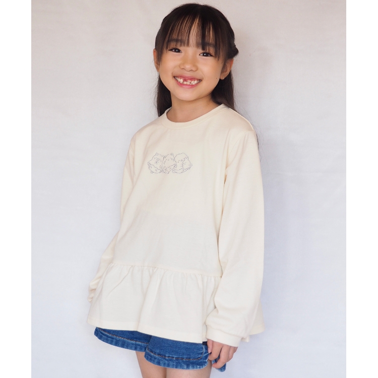 シューラルー /キッズ(SHOO・LA・RUE/Kids)の【すみっコぐらし】梨地切替プルオーバー カットソー