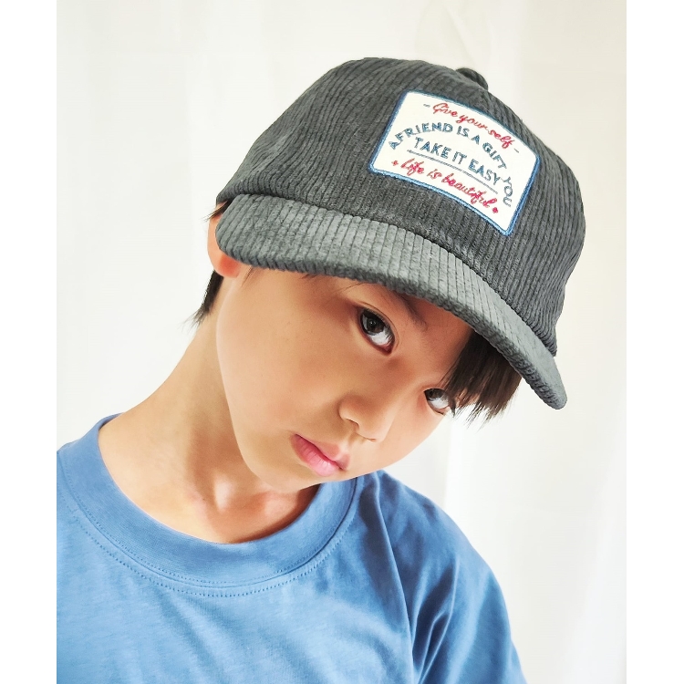 シューラルー /キッズ(SHOO・LA・RUE/Kids)のコーデュロイワッペンキャップ キャップ