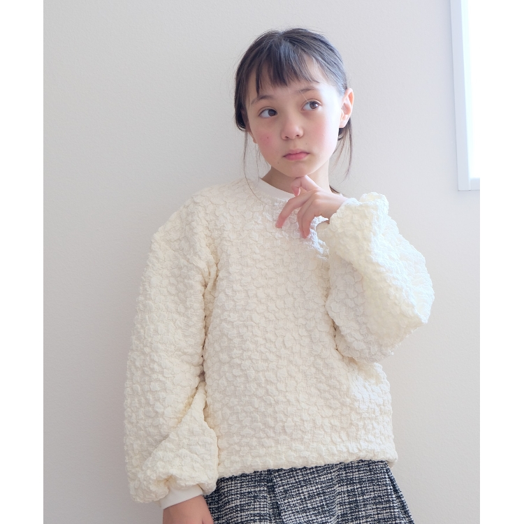 シューラルー /キッズ(SHOO・LA・RUE/Kids)の【110-140cm】ぽこぽこジャカードプルオーバー カットソー