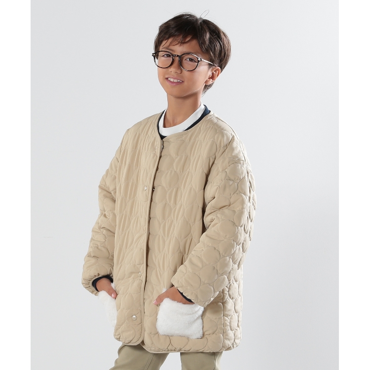 シューラルー /キッズ(SHOO・LA・RUE/Kids)の【110-140cm/撥水】キルト×エコファーリバーシブルジャケット ブルゾン/ジャンバー